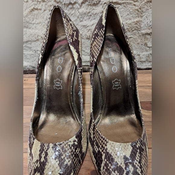 Aldo Faux Snakeskin Stilettos Size 7 - Picture 2 of 7